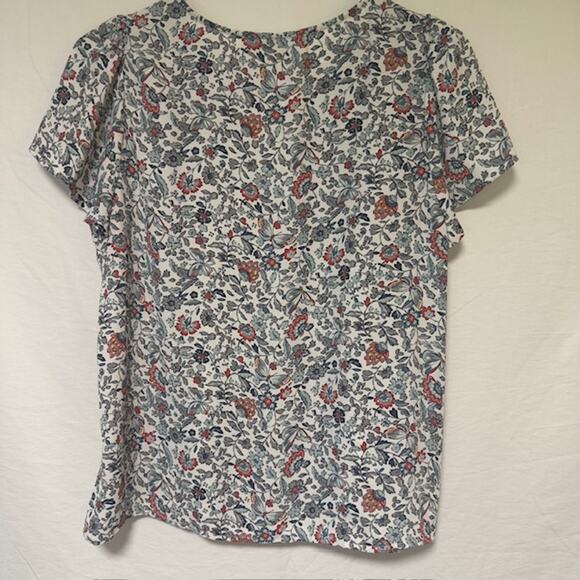 Womens Butterfly Floral Top Fairycore Small Flutter Sleeves Career Interview - Picture 4 of 8